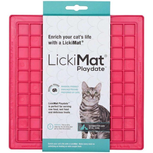 LickiMat Cat Playdate Rosa 20x20cm