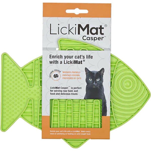 LickiMat Cat Casper Lime 22x16cm